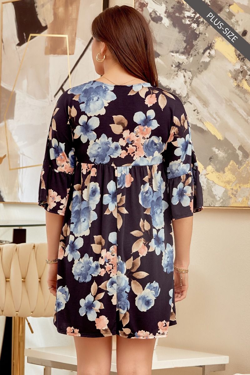 Dear Scarlett V-Neck Baby Doll Dress Plus Size Fall Collection